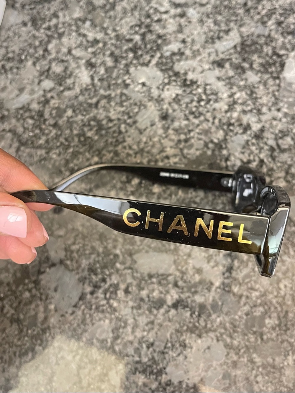 Chanel Women's Black Rectangle Sunglasses - Picture 2 of 4